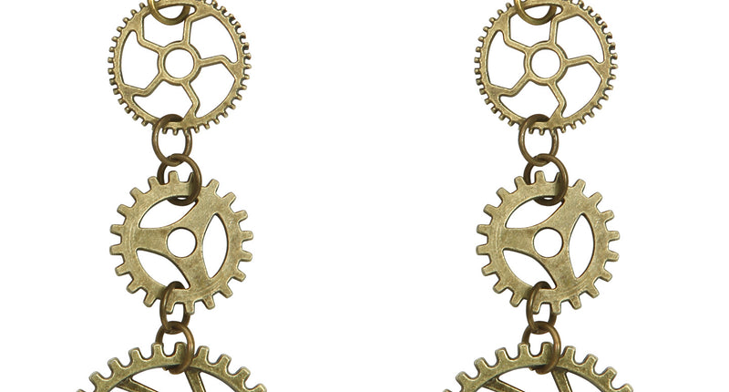 e-carnavalskleding-SYK Steampunk oorbellen tandwielen