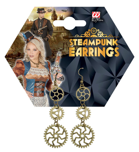 e-carnavalskleding-SYK Steampunk oorbellen tandwielen