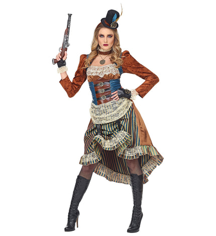 e-carnavalskleding-SYK Steampunk pak Lizzy dames