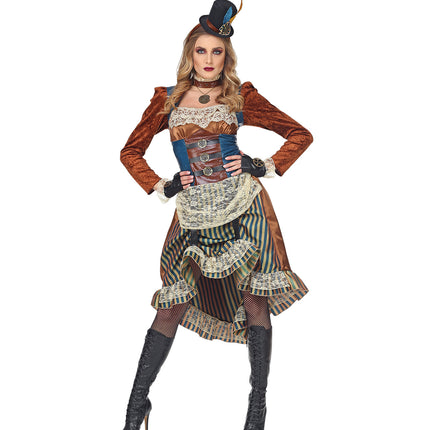 e-carnavalskleding-SYK Steampunk pak Lizzy dames