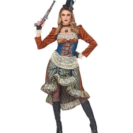 e-carnavalskleding-SYK Steampunk pak Lizzy dames