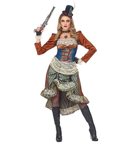 e-carnavalskleding-SYK Steampunk pak Lizzy dames