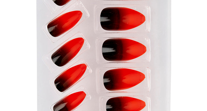 e-carnavalskleding-SYK Stiletto nagels rood zwart