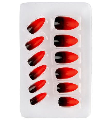 e-carnavalskleding-SYK Stiletto nagels rood zwart