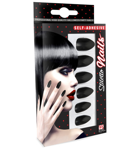 e-carnavalskleding-SYK Stiletto nagels zwart
