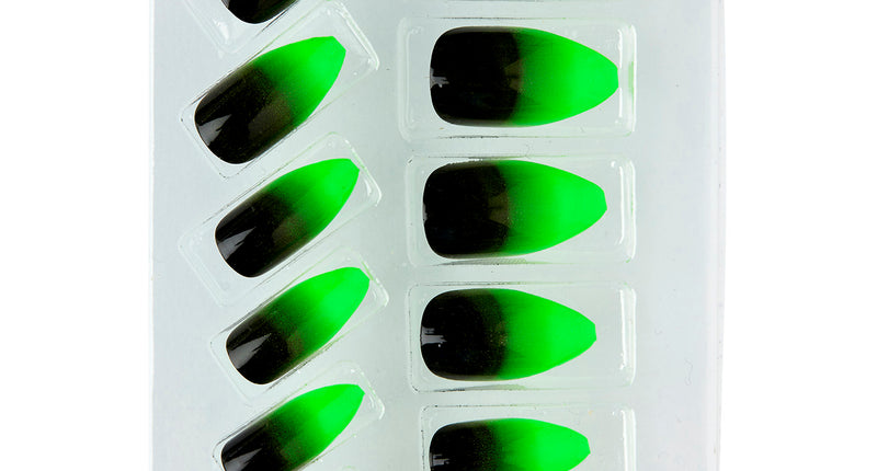 e-carnavalskleding-SYK Stiletto nagels zwart neon groen