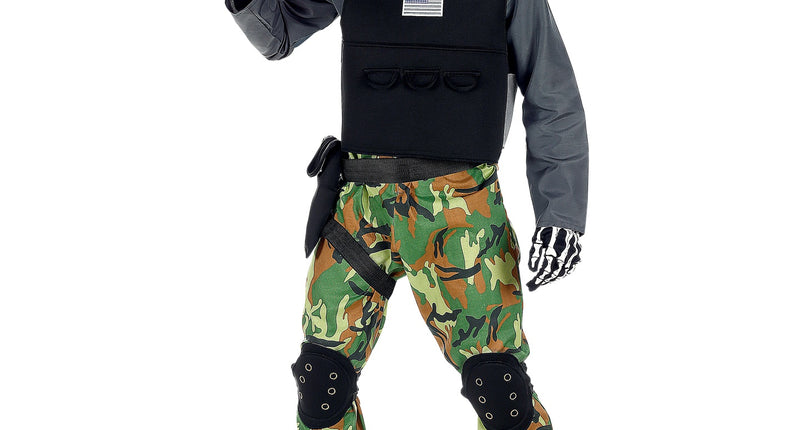 e-carnavalskleding-SYK Stoer soldaten skelet pak voor kinderen