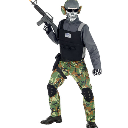 e-carnavalskleding-SYK Stoer soldaten skelet pak voor kinderen