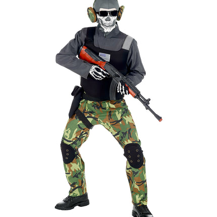 e-carnavalskleding-SYK Stoer soldaten skelet pak voor kinderen