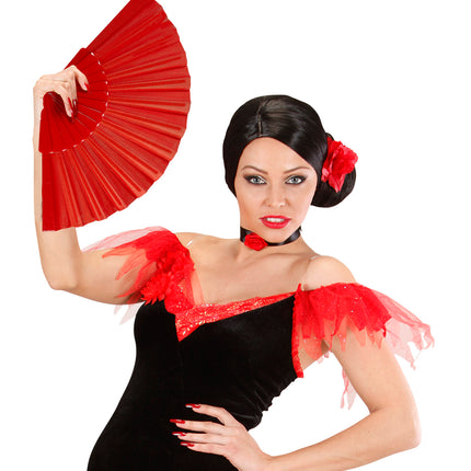 e-carnavalskleding-SYK Stoffen Waaier, Rood