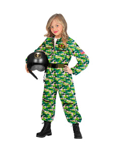 e-carnavalskleding-SYK Straaljager pilote camouflage Jacky kind