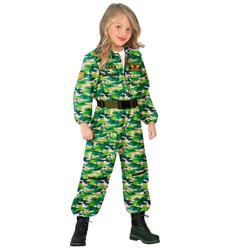e-carnavalskleding-SYK Straaljager pilote camouflage Jacky kind