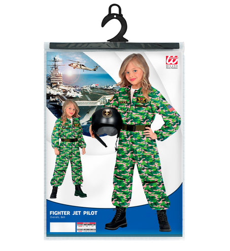 e-carnavalskleding-SYK Straaljager pilote camouflage Jacky kind