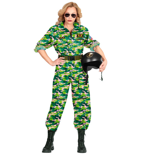 e-carnavalskleding-SYK Straaljager pilote Jacky camouflage