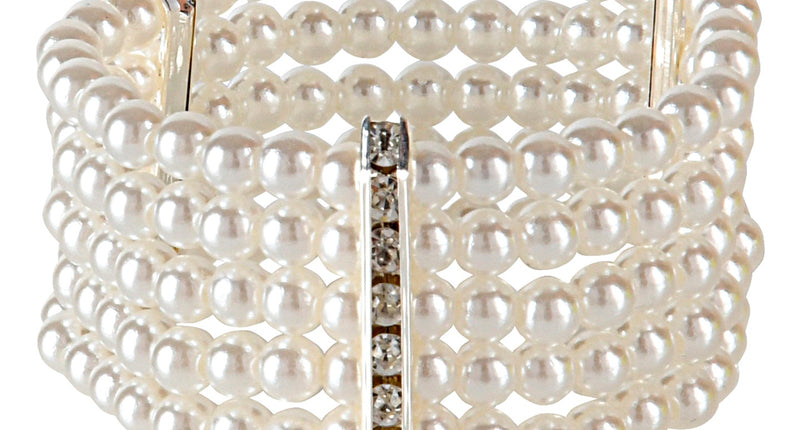 e-carnavalskleding-SYK Strass armband met parels