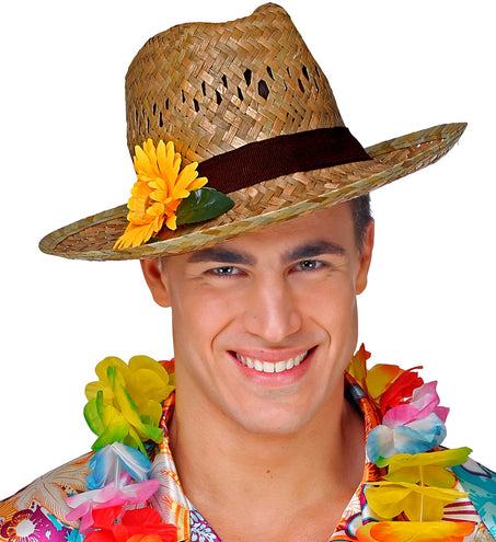 e-carnavalskleding-SYK Strohoed met Gerbera