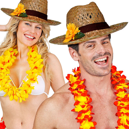 e-carnavalskleding-SYK Strohoed met Gerbera