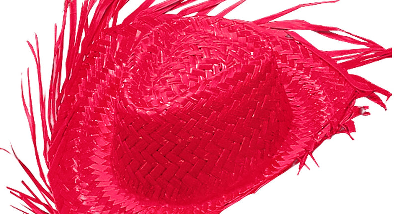 e-carnavalskleding-SYK Strohoed roze Amy