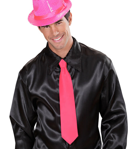e-carnavalskleding-SYK Stropdas neon roze