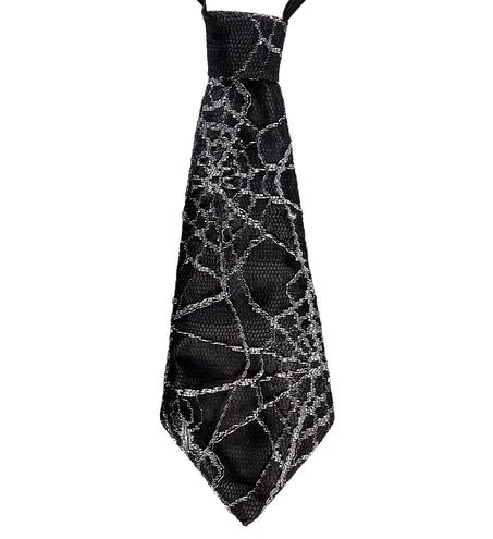 e-carnavalskleding-SYK Stropdas spinnenweb print 27cm