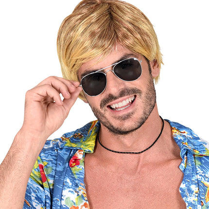 e-carnavalskleding-SYK Surfer pruik blond tropical danny