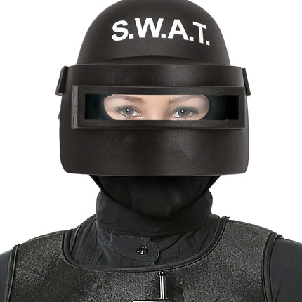 e-carnavalskleding-SYK S.W.A.T. Helm met vizier kind