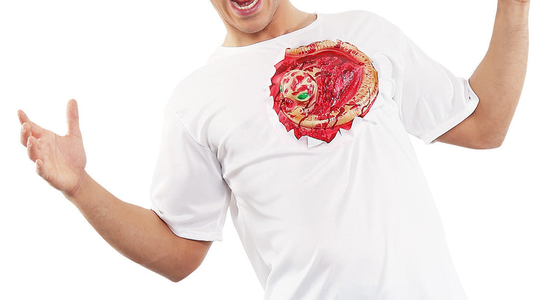 e-carnavalskleding-SYK T-shirt met open wond Alien
