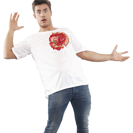 e-carnavalskleding-SYK T-shirt met open wond Alien