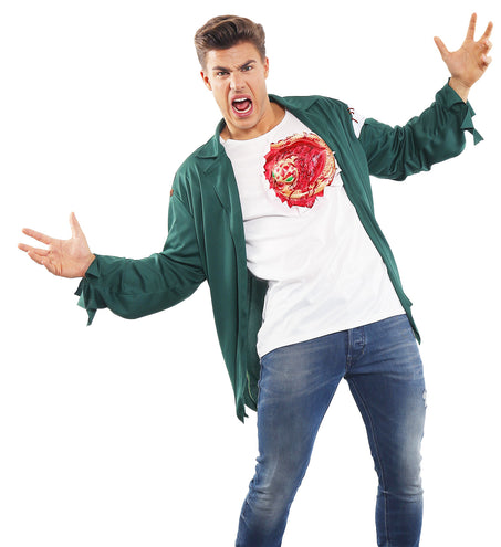 e-carnavalskleding-SYK T-shirt met open wond Alien