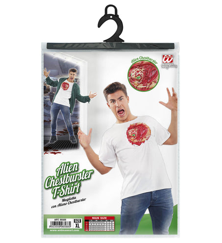 e-carnavalskleding-SYK T-shirt met open wond Alien