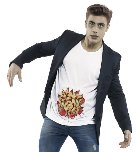 e-carnavalskleding-SYK T-shirt met print blootliggende ingewanden