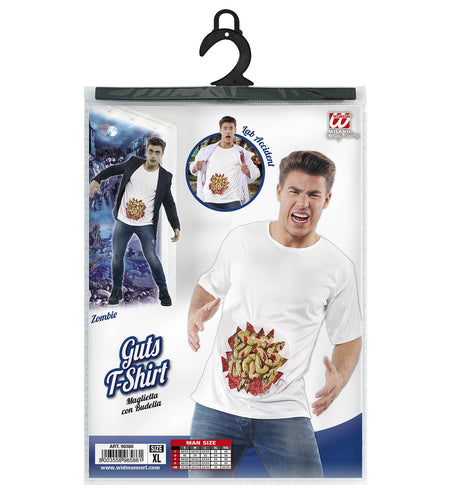 e-carnavalskleding-SYK T-shirt met print blootliggende ingewanden