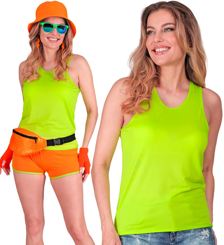e-carnavalskleding-SYK Tanktop neon groen