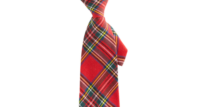 e-carnavalskleding-SYK Tartan Print Stropdas Rood