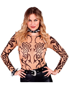 e-carnavalskleding-SYK Tattoo shirt boomstam motief