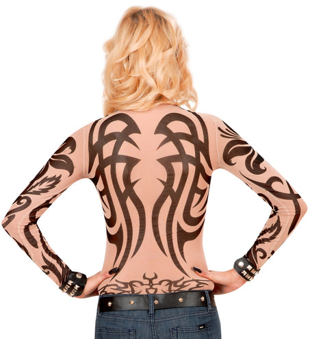 e-carnavalskleding-SYK Tattoo shirt boomstam motief