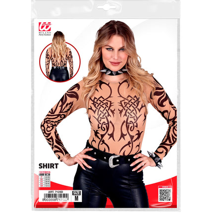 e-carnavalskleding-SYK Tattoo shirt boomstam motief