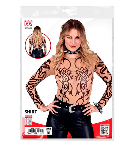 e-carnavalskleding-SYK Tattoo shirt boomstam motief
