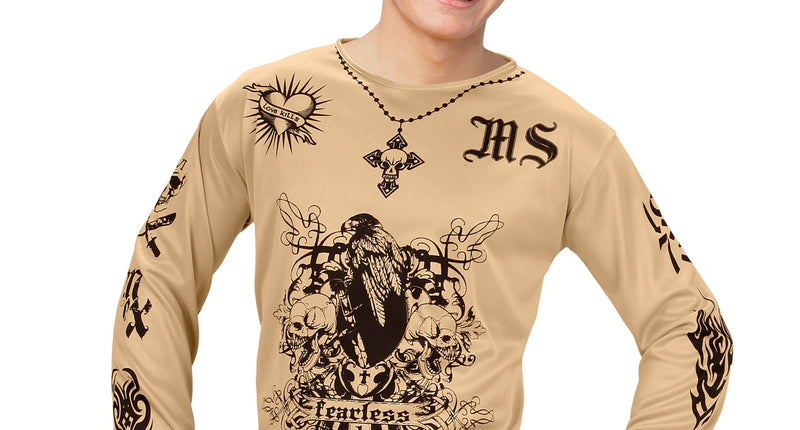 e-carnavalskleding-SYK Tattoo shirt voor party's
