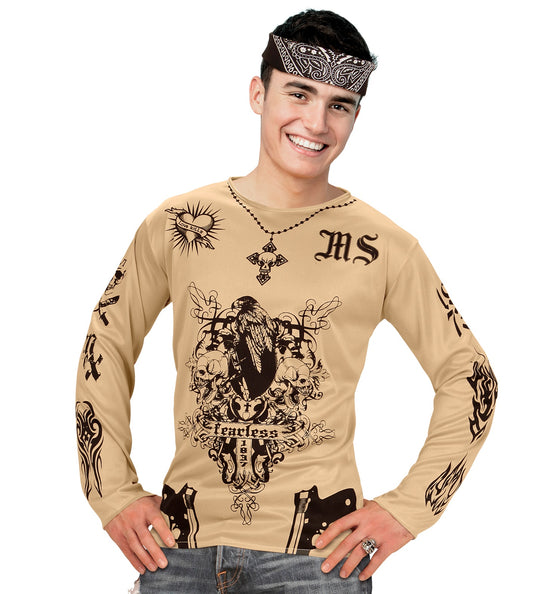 e-carnavalskleding-SYK Tattoo shirt voor party's
