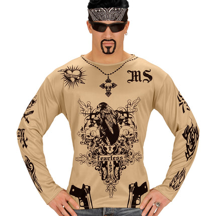 e-carnavalskleding-SYK Tattoo shirt voor party's