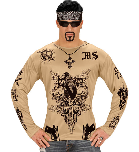 e-carnavalskleding-SYK Tattoo shirt voor party's