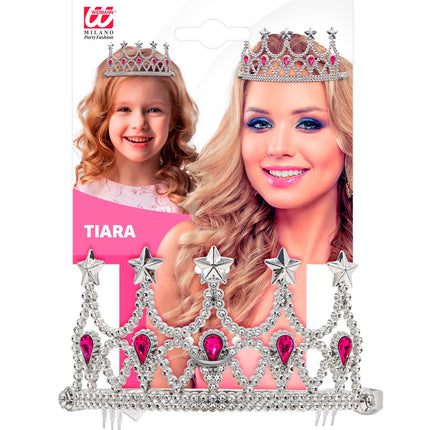 e-carnavalskleding-SYK Tiara met juwelen