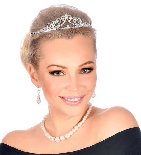 e-carnavalskleding-SYK Tiara met strass steentjes