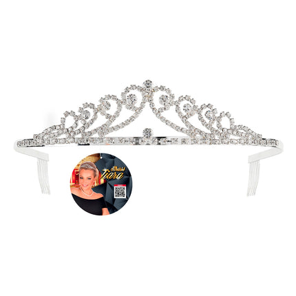 e-carnavalskleding-SYK Tiara met strass steentjes