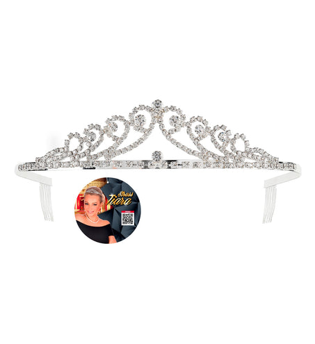 e-carnavalskleding-SYK Tiara met strass steentjes