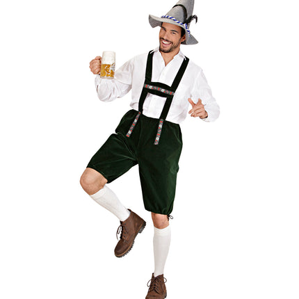 e-carnavalskleding-SYK Tiroler broek lederhose groen