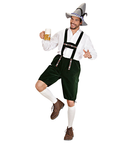 e-carnavalskleding-SYK Tiroler broek lederhose groen