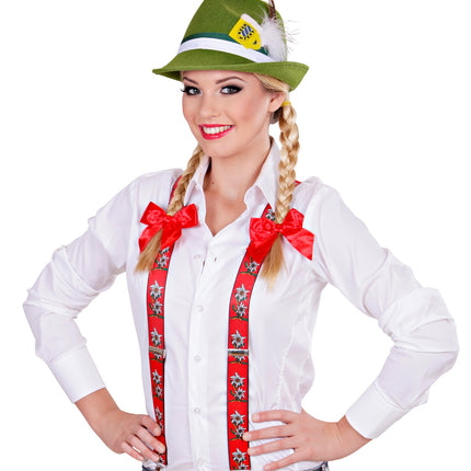 e-carnavalskleding-SYK Tiroler Edelweiss bretels oktoberfeest rood