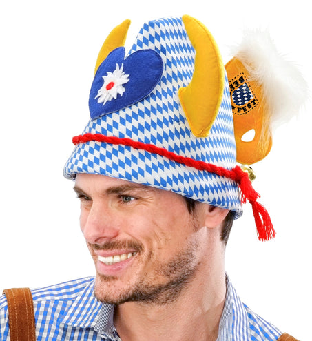 e-carnavalskleding-SYK Tiroler oktoberfest hoed blau weiss